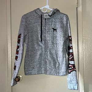 Pink Full Zip Sweater With Sequins 🌹🌹